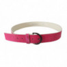 Cintura con fibbia rotonda con logo in pelle rosa - 100 CM / 40 INCHES