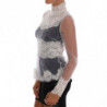 Top collo lupetto camicetta pizzo floreale bianco - IT42 - S