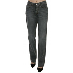 Jeans dritti in denim a...