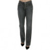 Jeans dritti in denim a vita media lavati grigi - W30