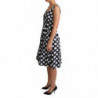 Abito a trapezio in cotone a pois blu - IT40-S