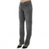 Jeans dritti in denim a vita media lavati grigi - W30