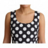 Abito a trapezio in cotone a pois blu - IT40-S