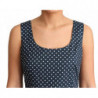 Abito a trapezio in cotone punteggiato blu - IT42-M