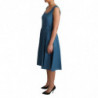 Abito a trapezio in cotone a pois blu - IT42-M