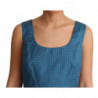 Abito a trapezio in cotone a pois blu - IT42-M