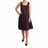 Abito a trapezio in cotone a pois rosso blu - IT46-XL
