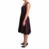 Abito a trapezio in cotone a pois rosso blu - IT46-XL
