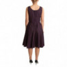 Abito a trapezio in cotone a pois rosso blu - IT46-XL