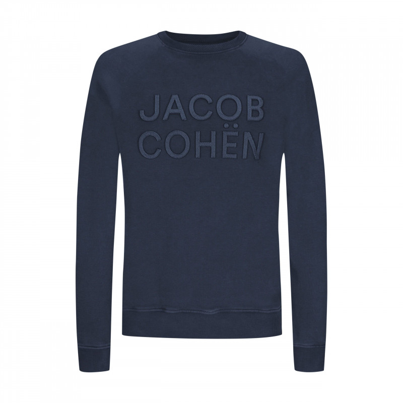 Maglione in cotone blu - M