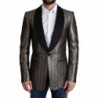 Giacca blazer poliestere jacquard metallizzato multicolor - IT50 - L