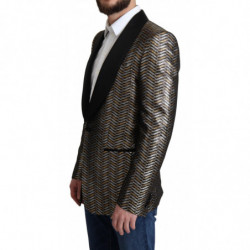Giacca blazer poliestere jacquard metallizzato multicolor - IT50 - L