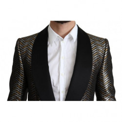Giacca blazer poliestere jacquard metallizzato multicolor - IT50 - L