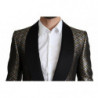 Giacca blazer poliestere jacquard metallizzato multicolor - IT50 - L