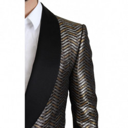 Giacca blazer poliestere jacquard metallizzato multicolor - IT50 - L