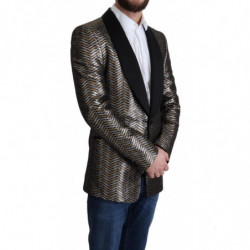 Giacca blazer poliestere jacquard metallizzato multicolor - IT50 - L