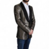 Giacca blazer poliestere jacquard metallizzato multicolor - IT50 - L