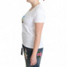 T-shirt a maniche corte in cotone stampato bianco - IT42-M