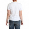 T-shirt con stampa triangolare grafica in cotone bianco - IT46-XL