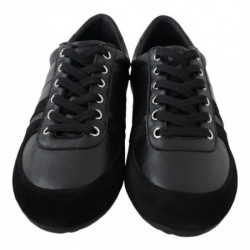 Scarpe da ginnastica casual in pelle con logo nero - EU39/US6