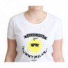T-shirt con stampa Sunny Milano in cotone bianco - IT46-XL