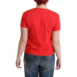 T-shirt stampa triangolare grafica da bagno cotone rosso - IT42 - L