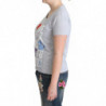 T-shirt con stampa di lettere dell'alfabeto in cotone grigio - IT42-M