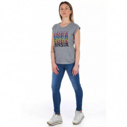 Top e maglietta in cotone grigio - S