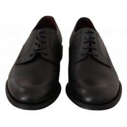 Scarpe derby formali da uomo con lacci in pelle nera - EU39/US6
