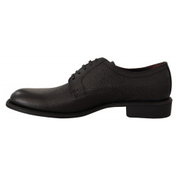 Scarpe derby formali da uomo con lacci in pelle nera - EU39/US6