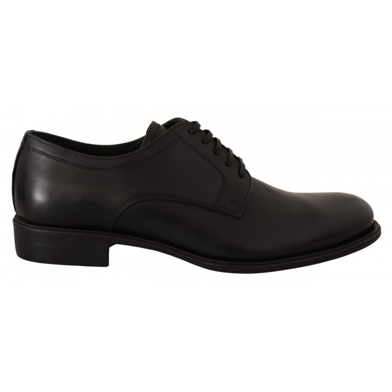 Scarpe derby formali da uomo con lacci in pelle nera - EU40/US7