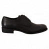 Scarpe derby formali da uomo con lacci in pelle nera - EU40/US7