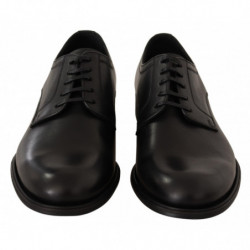 Scarpe derby formali da uomo con lacci in pelle nera - EU40/US7