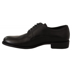 Scarpe derby formali da uomo con lacci in pelle nera - EU40/US7