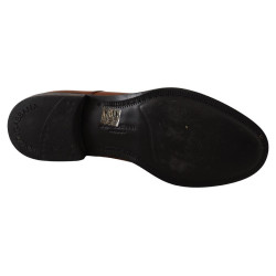 Scarpe derby formali da uomo con lacci in pelle marrone - EU40/US7