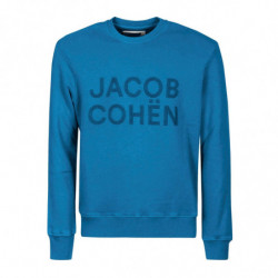 Maglione in cotone azzurro - M