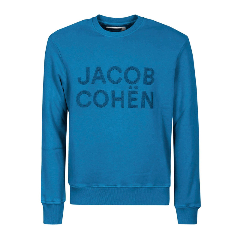 Maglione in cotone azzurro - M