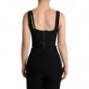 Abito con pantaloni caldi body in pizzo floreale nero - IT36 - XS