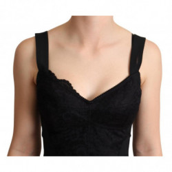 Abito con pantaloni caldi body in pizzo floreale nero - IT36 - XS