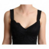 Abito con pantaloni caldi body in pizzo floreale nero - IT36 - XS