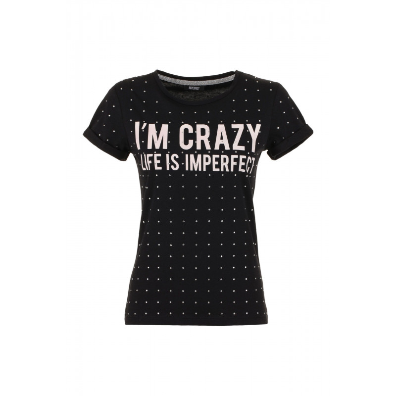 Top e maglietta in cotone nero - XS