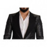Blazer da smoking slim nero grigio metallizzato - IT48 - M