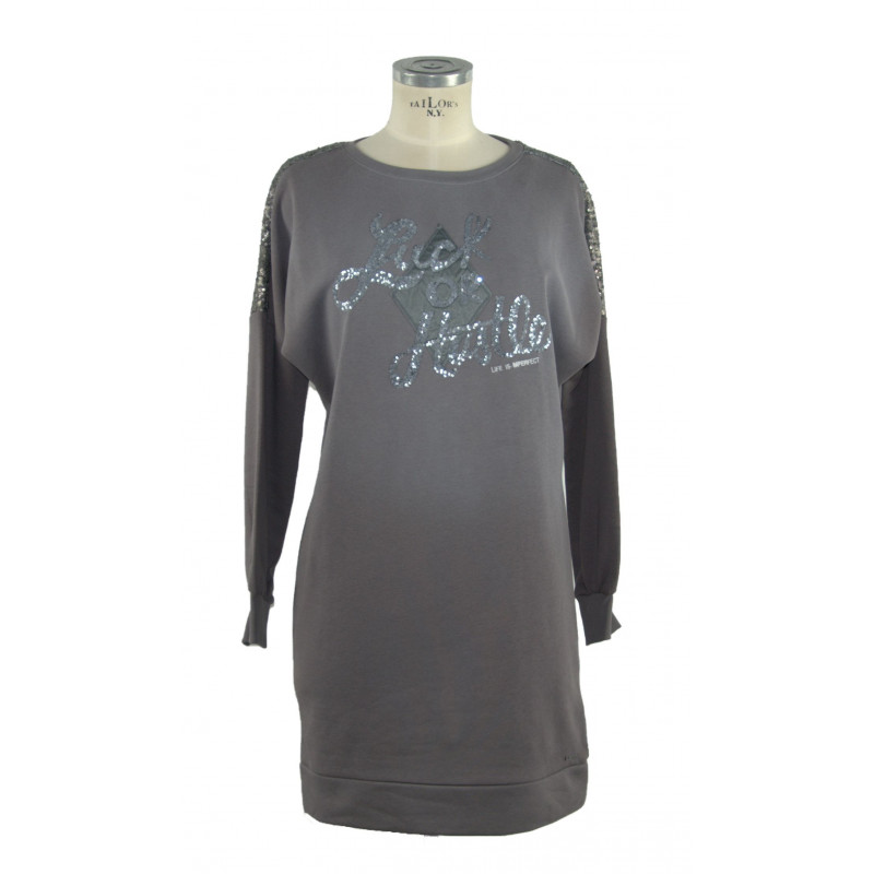 Abito in cotone grigio - S