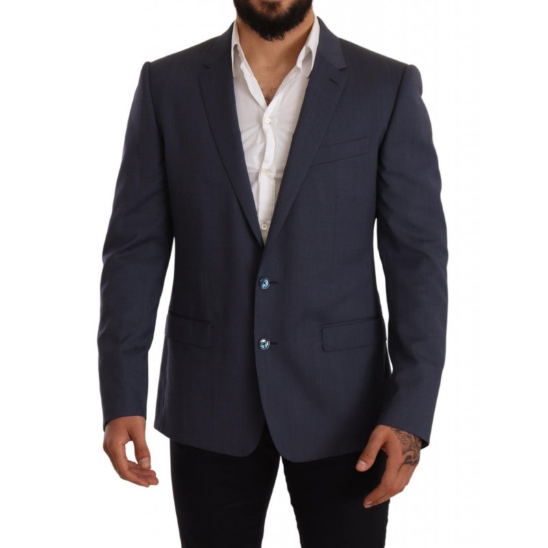 Cappotto giacca slim fit in lana blu Blazer MARTINI - IT52 - XL