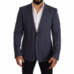 Cappotto giacca slim fit in lana blu Blazer MARTINI - IT52 - XL