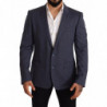 Cappotto giacca slim fit in lana blu Blazer MARTINI - IT52 - XL