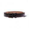 Cintura Cintura con logo in pelle marrone - 75 CM / 30 INCHES