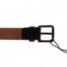 Cintura Cintura con logo in pelle marrone - 75 CM / 30 INCHES
