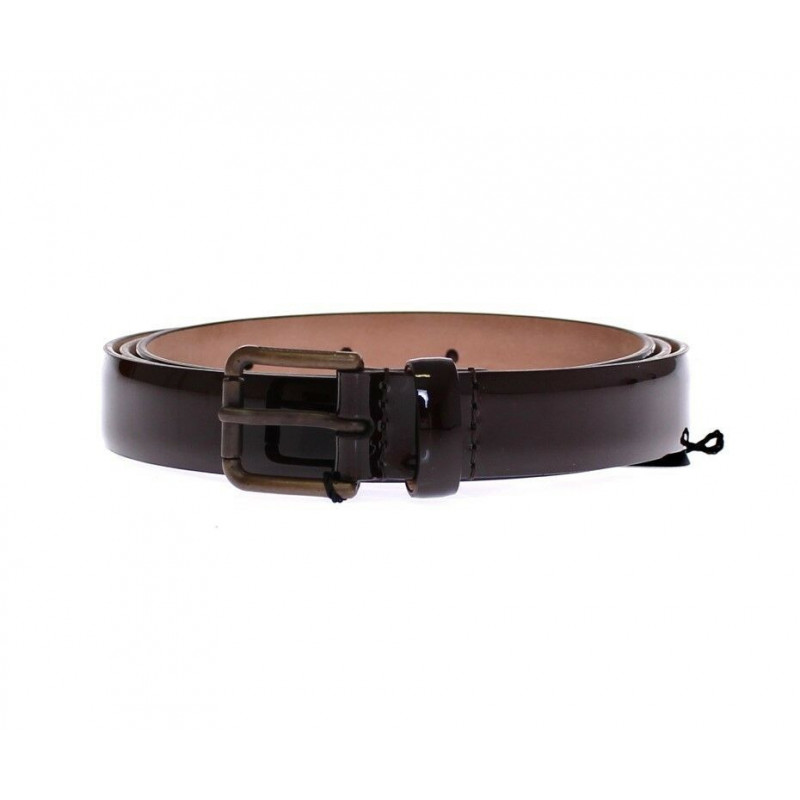 Cintura Cintura con logo in pelle marrone - 90 CM / 36 INCHES