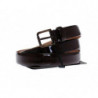 Cintura Cintura con logo in pelle marrone - 95 CM / 38 INCHES